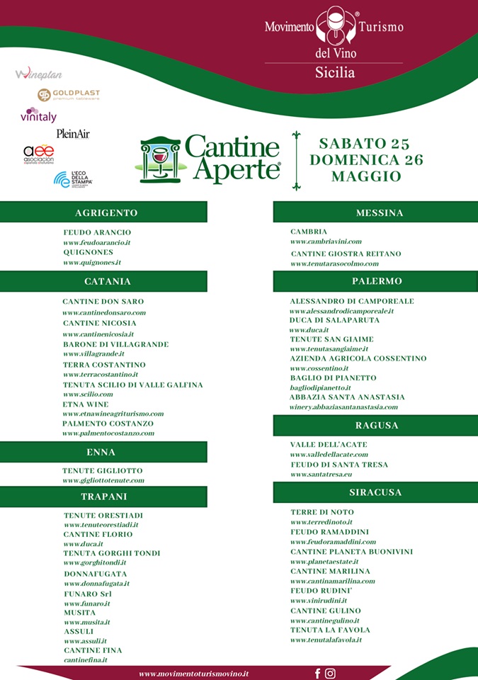 Cantine Aperte 2019 vino Sicilia