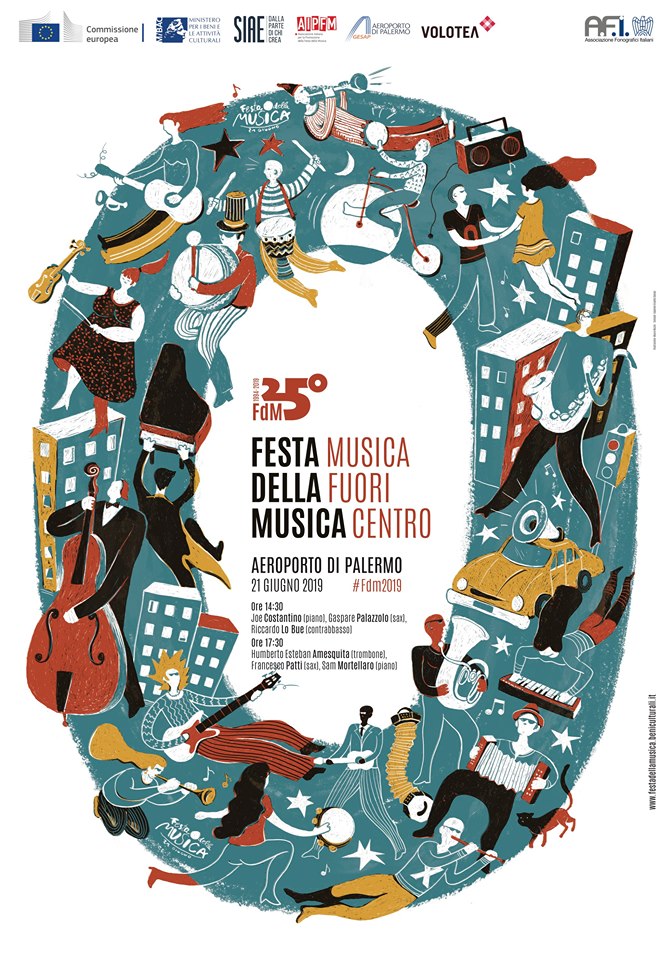 Festa della Musica Musica Fuori Centro aeroporto Falcone Borsellino di Palermo