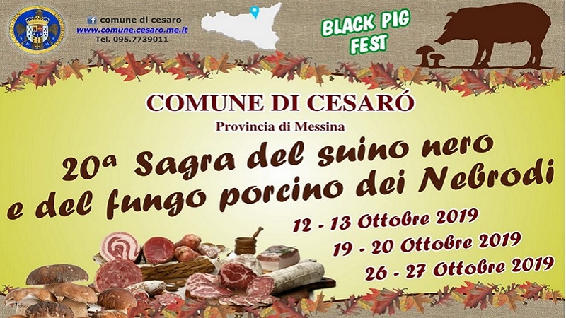 Sagra del suino nero e del fungo porcino dei Nebrodi – Black Pig Fest 2019 a Cesarò
