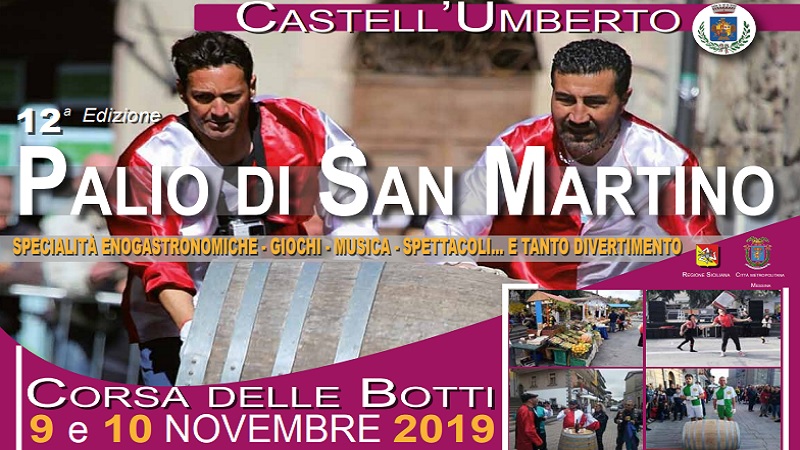 Palio di San Martino: a Castell'Umberto la tradizionale Corsa delle Botti